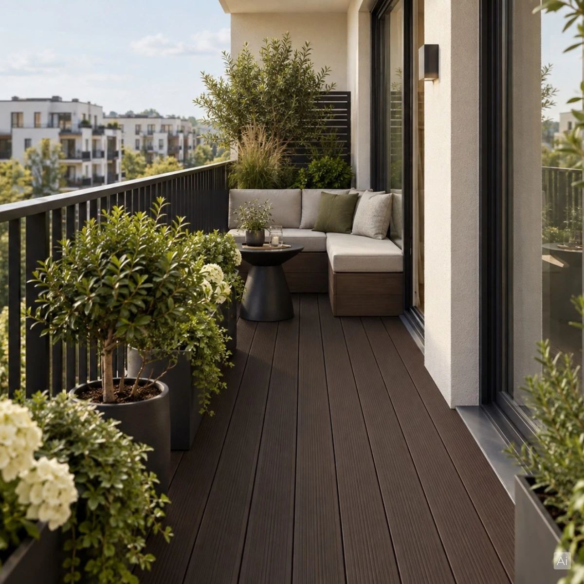 Deski kompozytowe na balkon — czy WPC sprawdzi się w małej przestrzeni?