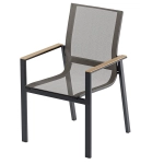 Krzesło do zestawu jadalnianego ogrodowego BELLANTI Verona Luna | Dark Grey – aluminiowe