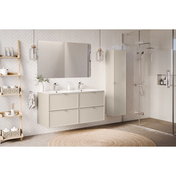 Szafka z koszem na pranie 40 cm kaszmirowy mat BELLA CASHMERE 81-40-1DK, Comad