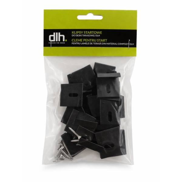 Zestaw klipsów startowych 20 szt. do desek kompozytowych NORDECK, DLH