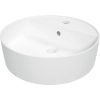 Umywalka ceramiczna nablatowa okrągła z miejscem na baterię biała, Round Deante