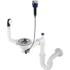 Syfon do zlewozmywaka granitowego 1-komorowego stal, Space-Saver Deante