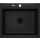 Zlewozmywak granitowy 1-komorowy 60x52 cm czarny mat Nero, Andante Deante