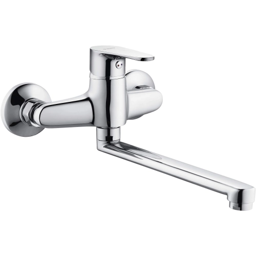 Bateria umywalkowa ścienna, Deante, chrom