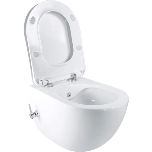Miska WC z funkcją bidetu z baterią mieszaczową biała, Peonia Deante