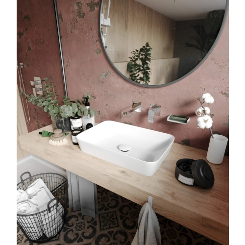 Korek ceramiczny do umywalki lub bidetu biały, Click-Clack Deante