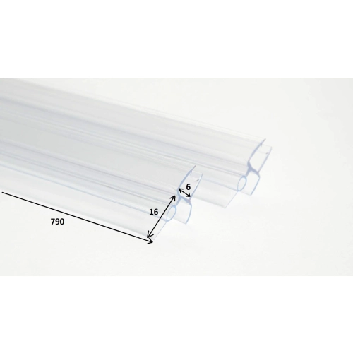 Uszczelki dolne do kabin 79 cm transparentne 2 szt., Deante