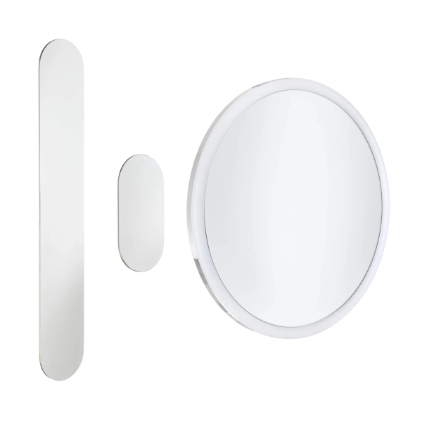 Lusterko kosmetyczne magnetyczne - podświetlenie LED chrom, Round Deante