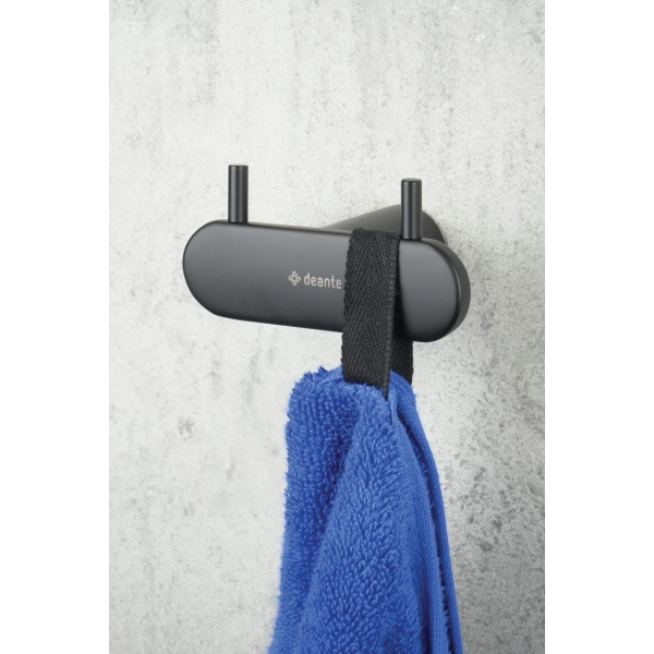 Haczyk podwójny czarny mat Nero, Round Deante