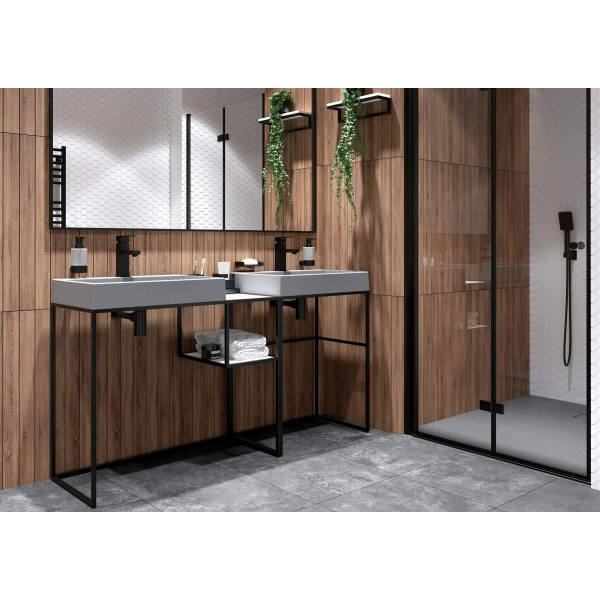 Dozownik mydła - ścienny czarny mat Nero, Round Deante