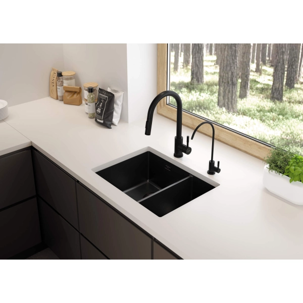 Bateria do wody filtrowanej czarny mat Nero, Deante