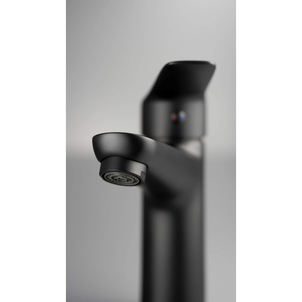 Bateria umywalkowa stojąca czarny mat Nero, Boro Deante