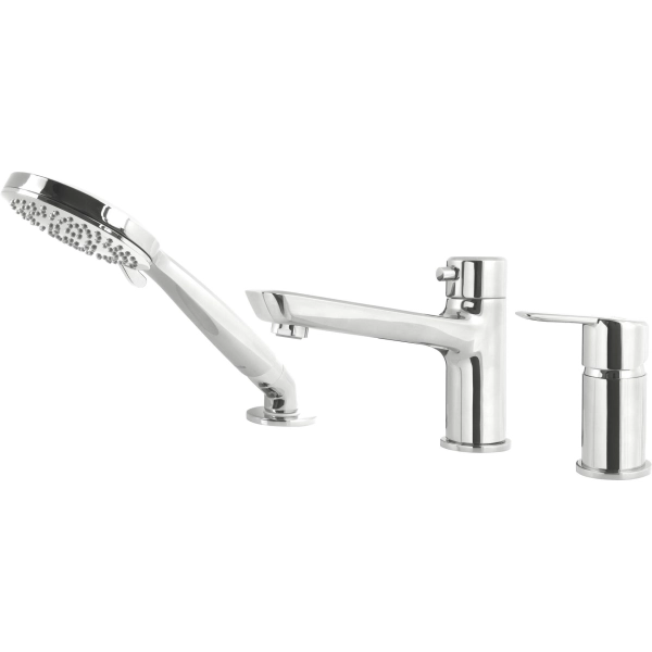 Bateria wannowo-prysznicowa 3-otworowa nawannowa chrom, Arnika Deante