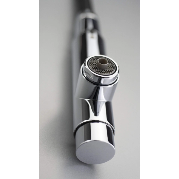 Bateria kuchenna z podłączeniem do filtra wody z wyciąganą wylewką, Deante, chrom