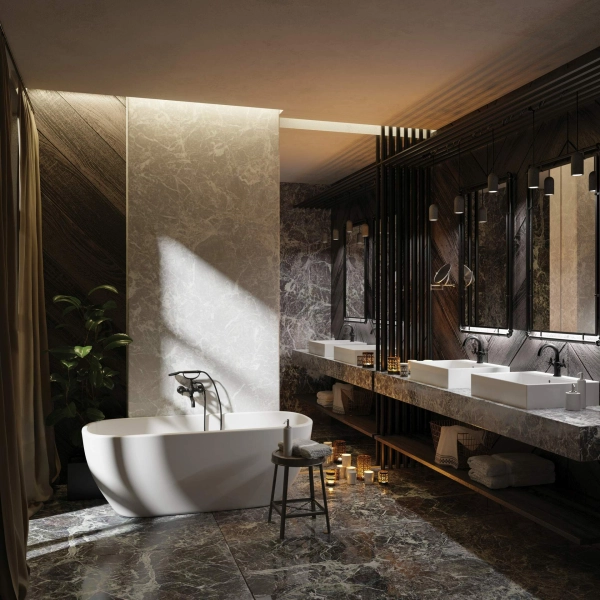 Umywalka nablatowa/ścienna 50x40 cm prostokątna biała, Temisto Deante