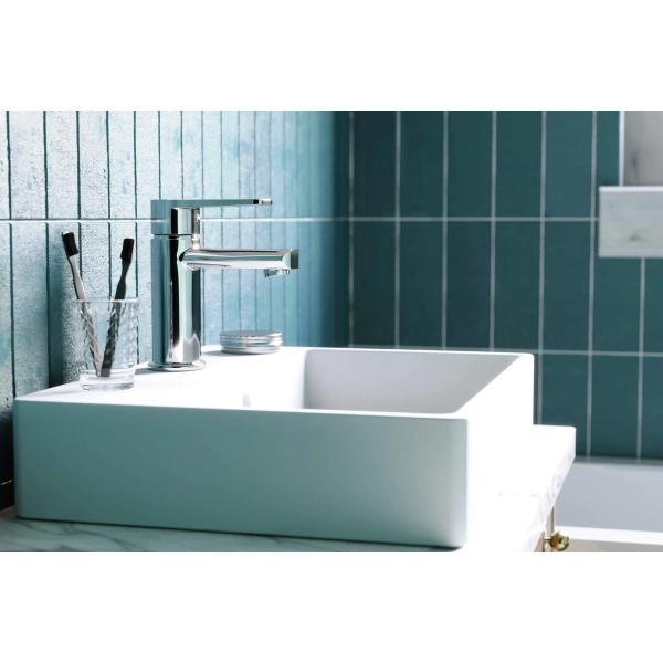 Umywalka nablatowa/ścienna 50x40 cm prostokątna biała, Temisto Deante