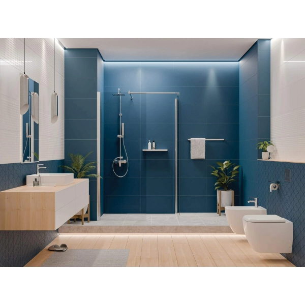 Umywalka nablatowa/ścienna 50x40 cm prostokątna biała, Temisto Deante