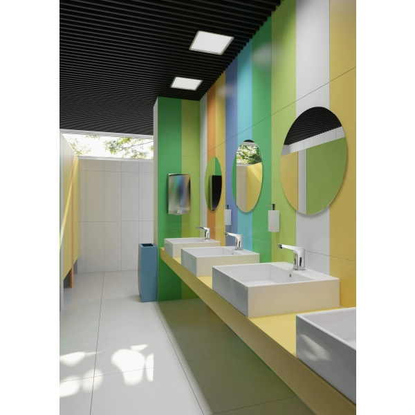 Umywalka nablatowa/ścienna 60x50 cm prostokątna biała, Temisto Deante