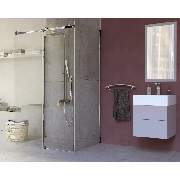 Umywalka nablatowa/ścienna 60x50 cm prostokątna biała, Temisto Deante