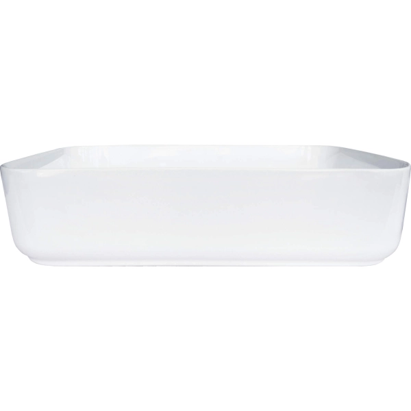 Umywalka nablatowa 50x36 cm prostokątna biała, Hiacynt Deante