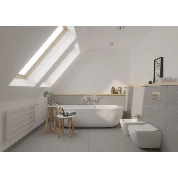 Zestaw WC podtynkowy 6 w 1, Deante, chrom-biały