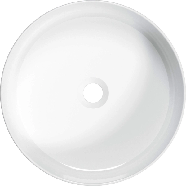 Umywalka ceramiczna nablatowa okrągła 40x40 cm biała, Round Deante