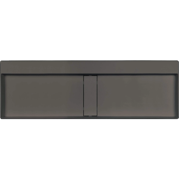 Umywalka granitowa nablatowa - z maskownicą, Deante, antracyt metalik