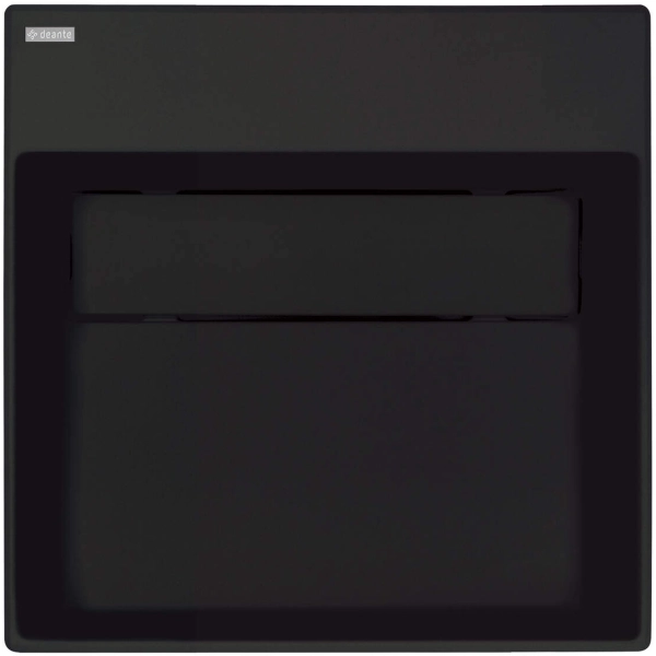 Umywalka granitowa nablatowa z miejscem na baterię - z maskownicą, Deante, nero