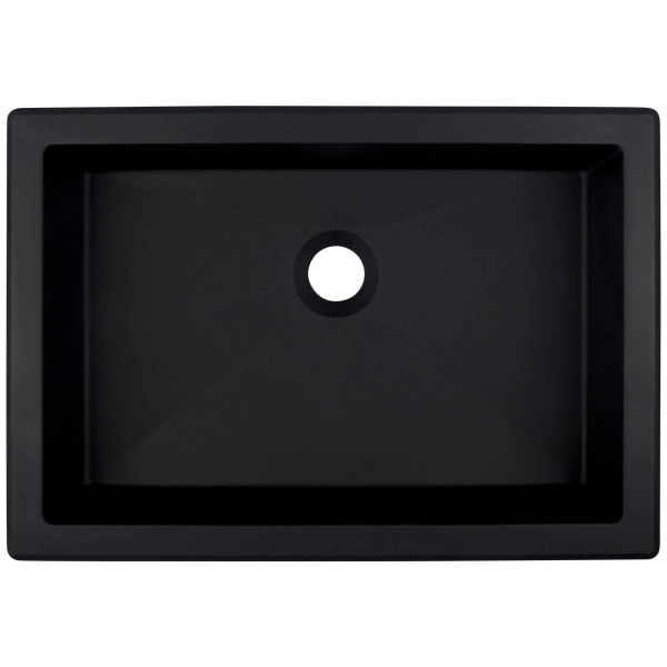 Umywalka podblatowa/wpuszczana 50x35 cm prostokątna czarny mat Nero, Correo Deante