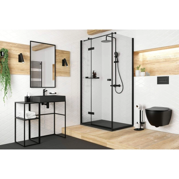 Umywalka nablatowa 60x40 cm prostokątna czarny mat Nero, Correo Deante