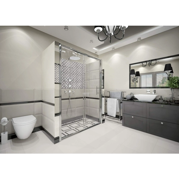 Drzwi prysznicowe wnękowe 100 cm - przesuwne, Deante, chrom