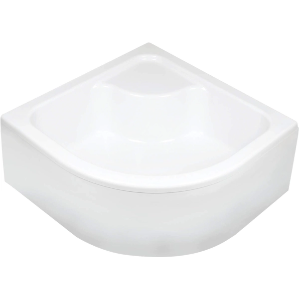 Brodzik akrylowy półokrągły 80x80 cm - głęboki, Deante, biały