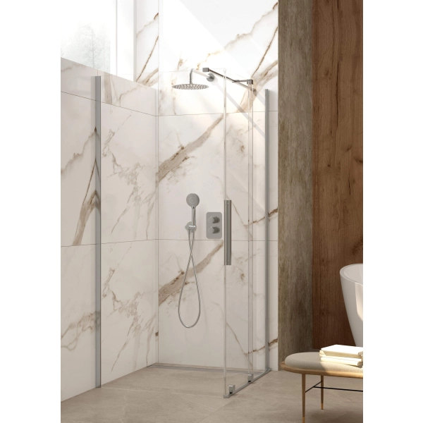 Ścianka prysznicowa walk-in 90 cm - przesuwna, Deante, stal szczotkowana