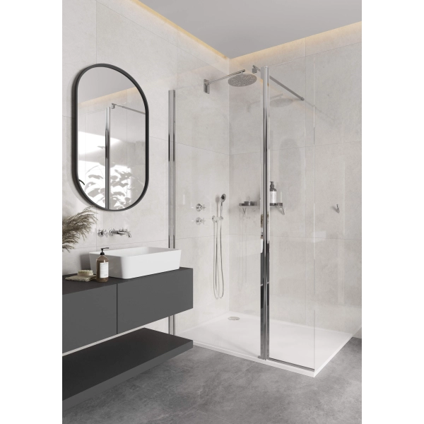 Panel ruchomy do kabin Kerria Plus, Deante, chrom