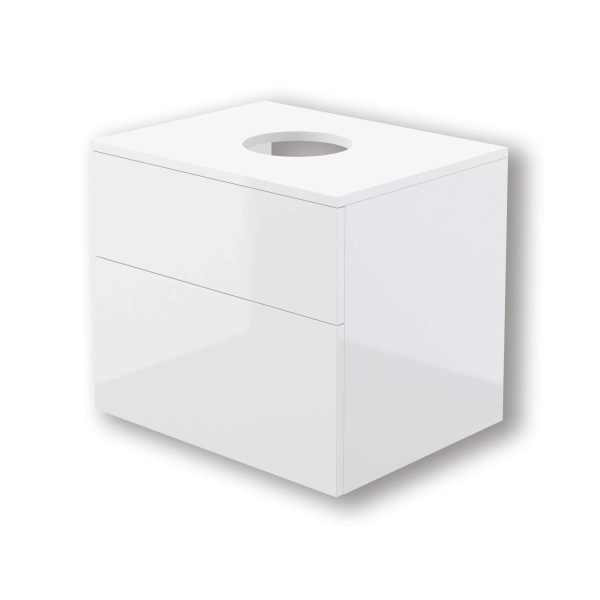 Szafka umywalkowa 60 cm z blatem, Deante, biały połysk