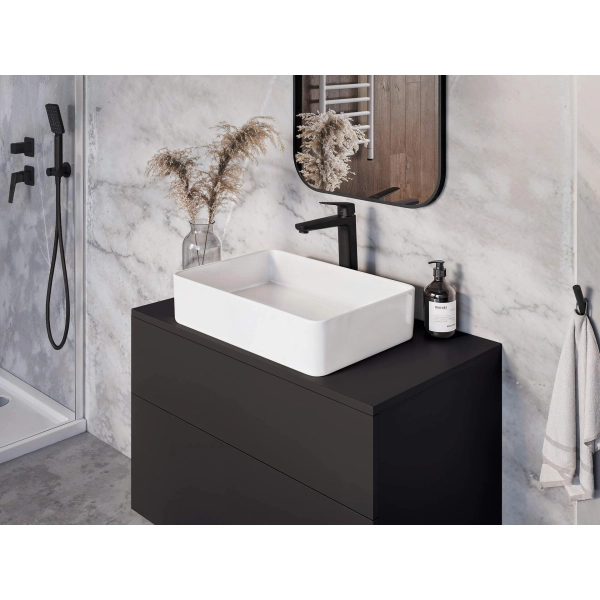 Szafka umywalkowa 80 cm z blatem, Deante, nero
