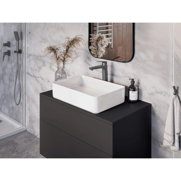 Szafka umywalkowa 80 cm z blatem, Deante, nero