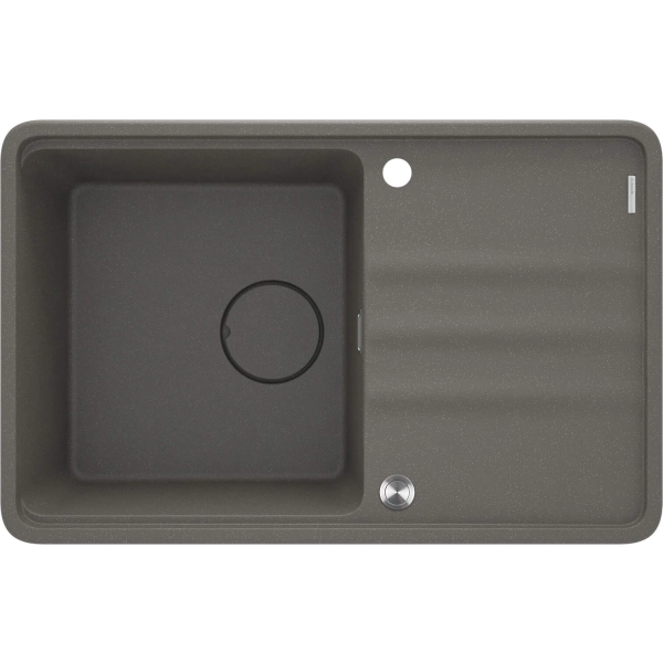 Zlewozmywak granitowy 1-komorowy z ociekaczem, Deante, antracyt metalik