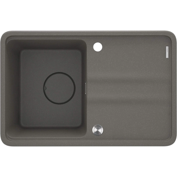Zlewozmywak granitowy 1-komorowy z ociekaczem, Deante, antracyt metalik