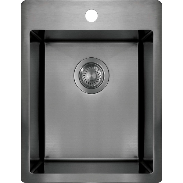 Zlewozmywak stalowy 1-komorowy, Deante, titanium