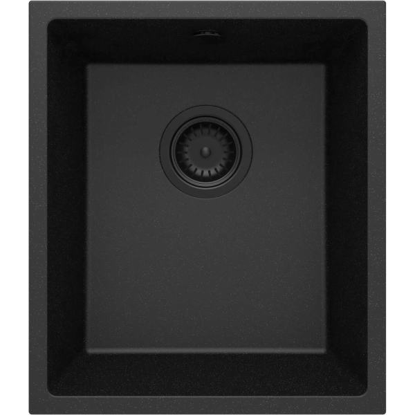 Zlewozmywak granitowy 1-komorowy podwieszany, Deante, grafit metalik