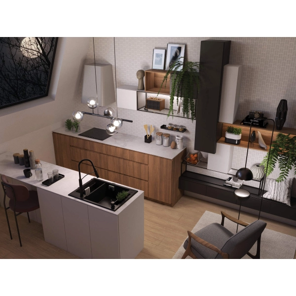 Haczyk na gąbkę czarny mat Nero, Deante