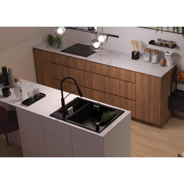 Dozownik płynu do mycia naczyń, Deante, nero