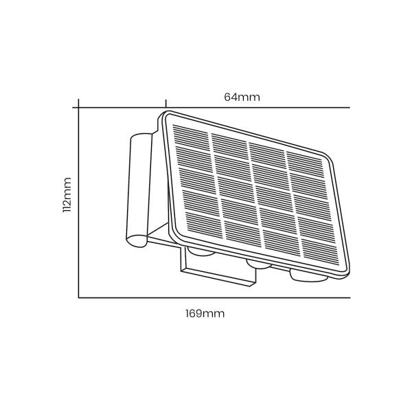 Kinkiet Solarny Alf 50lm 6000K IP54, Eko-light