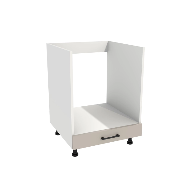 Zestaw mebli kuchennych Kaszmir mat ryflowany z blatem Dąb Evoke, SIMPLY 200 cm