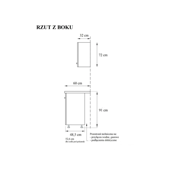 Zestaw mebli kuchennych Czarny mat z blatem Dąb Evoke, SIMPLY 200 cm