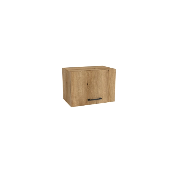 Zestaw mebli kuchennych Dąb Evoke/Czarny mat z blatem czarnym, SIMPLY 170 cm