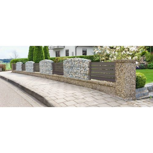 Deska ogrodzeniowa pozioma/sztacheta kompozytowa GAMRAT Premium, wzór drewna, ciemny brąz 150 x 19 x 2000mm