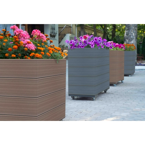 Deska ogrodzeniowa pozioma/sztacheta kompozytowa GAMRAT Premium, wzór drewna, ciemny brąz 150 x 19 x 2000mm