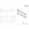 Grzejnik łazienkowy GESI 2 biały 1200x530mm 305W Imers